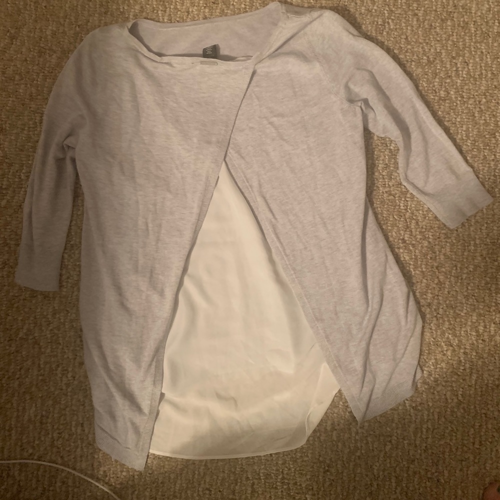Soft grey sweater top
